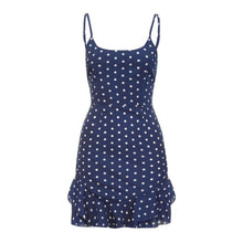 Load image into Gallery viewer, Women Summer Dress Back Bow Dot Printing Sleeveless Mini Dress Beach Lasy Clothing 2018 New 8620